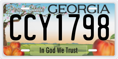 GA license plate CCY1798