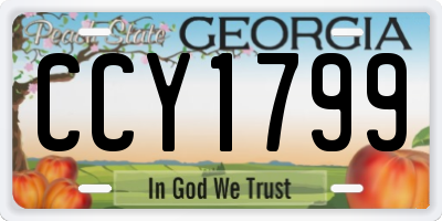 GA license plate CCY1799