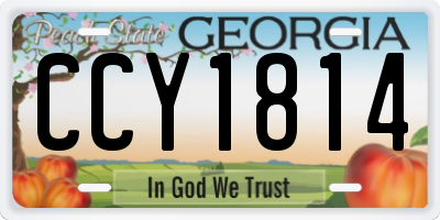 GA license plate CCY1814