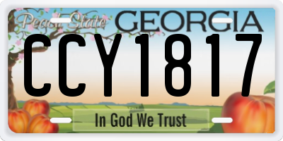 GA license plate CCY1817