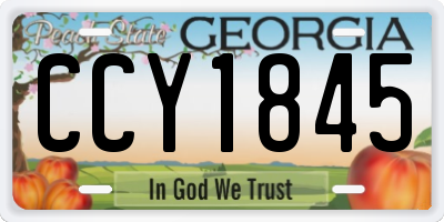 GA license plate CCY1845