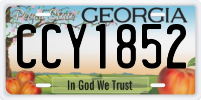 GA license plate CCY1852