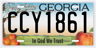 GA license plate CCY1861