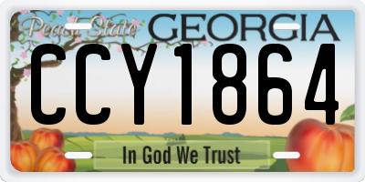 GA license plate CCY1864
