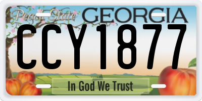 GA license plate CCY1877
