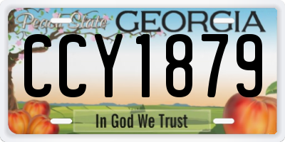 GA license plate CCY1879