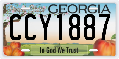 GA license plate CCY1887