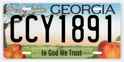 GA license plate CCY1891
