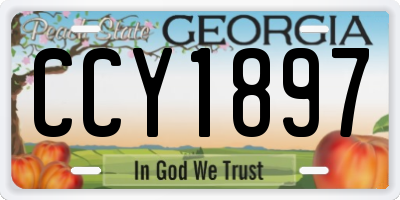 GA license plate CCY1897