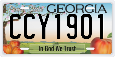 GA license plate CCY1901