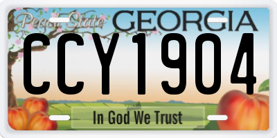 GA license plate CCY1904