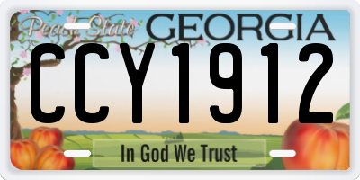 GA license plate CCY1912