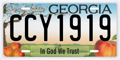 GA license plate CCY1919