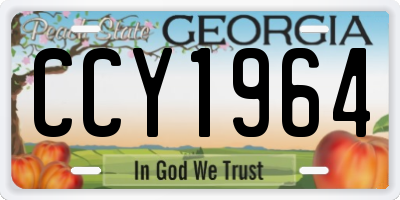 GA license plate CCY1964