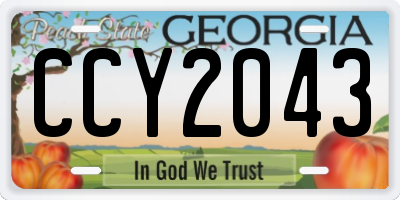 GA license plate CCY2043