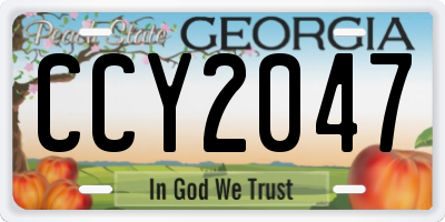 GA license plate CCY2047