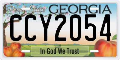 GA license plate CCY2054