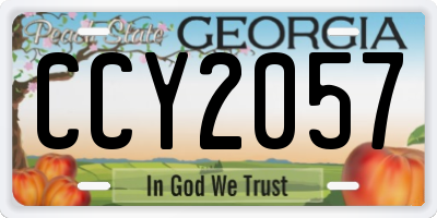 GA license plate CCY2057