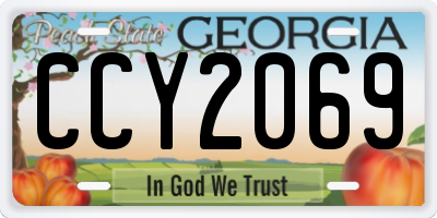 GA license plate CCY2069