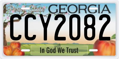GA license plate CCY2082