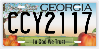 GA license plate CCY2117