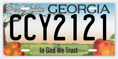 GA license plate CCY2121