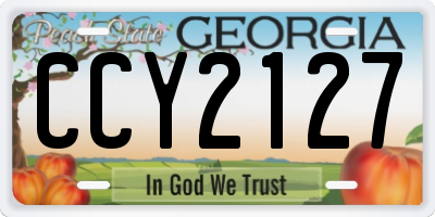 GA license plate CCY2127