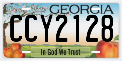 GA license plate CCY2128