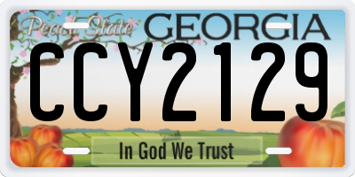 GA license plate CCY2129