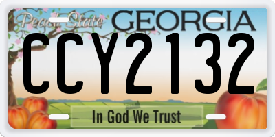 GA license plate CCY2132