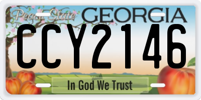 GA license plate CCY2146