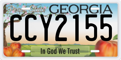 GA license plate CCY2155
