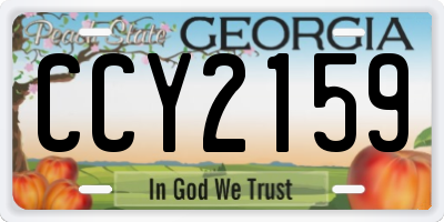GA license plate CCY2159