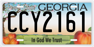 GA license plate CCY2161