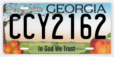 GA license plate CCY2162