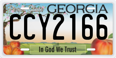 GA license plate CCY2166