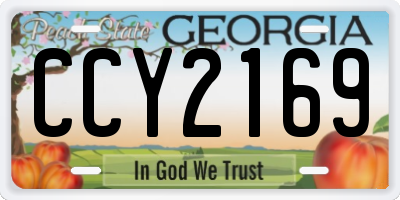 GA license plate CCY2169