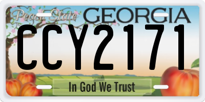 GA license plate CCY2171