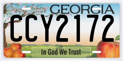 GA license plate CCY2172