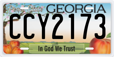 GA license plate CCY2173