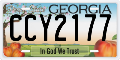 GA license plate CCY2177