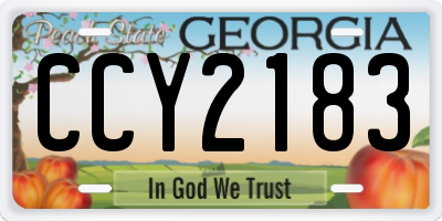 GA license plate CCY2183