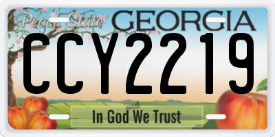 GA license plate CCY2219