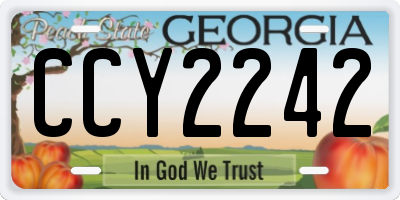 GA license plate CCY2242