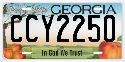 GA license plate CCY2250