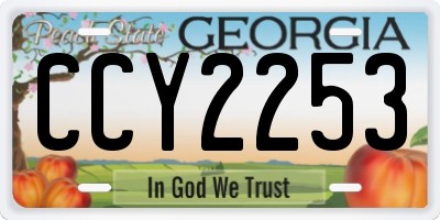 GA license plate CCY2253