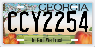 GA license plate CCY2254