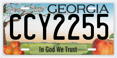 GA license plate CCY2255