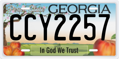 GA license plate CCY2257