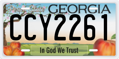 GA license plate CCY2261